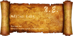 Nász Edit névjegykártya